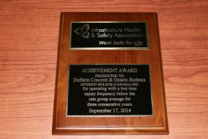 Dufferin Concrete and Ontario Redimix recognized for health and safety achievements