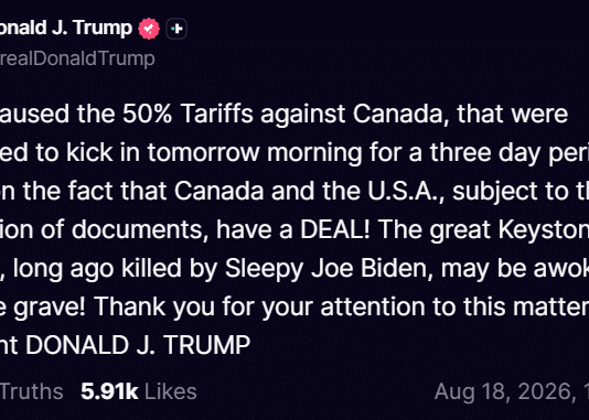 President Trump pauses 50% Canadian tariffs for three days, says deal has been reached